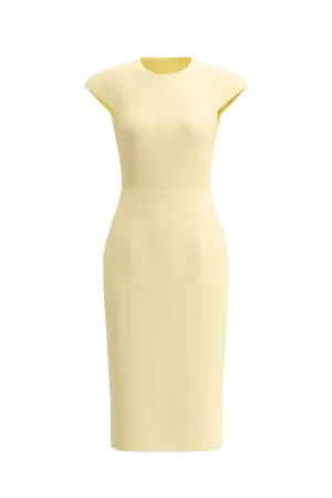 ROUND NECK-LINE DRESS IN BURGUNDY