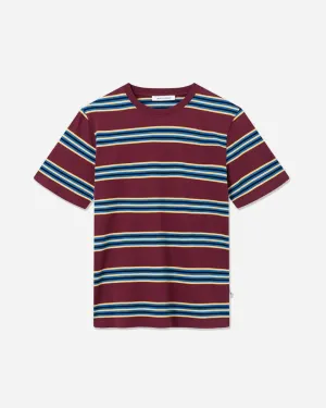 Sami Stripe T-shirt - Dark Burgundy