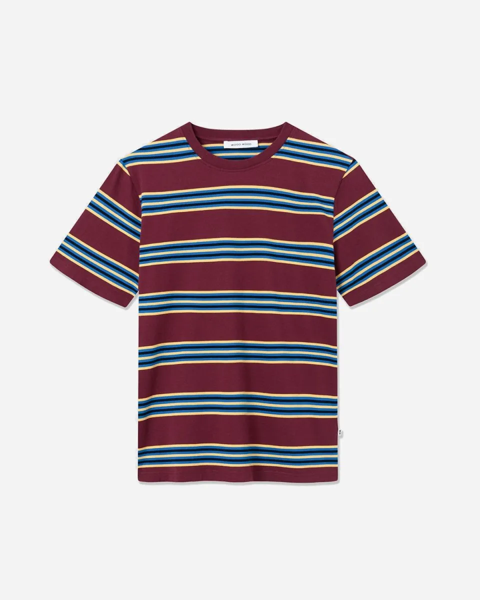 Sami Stripe T-shirt - Dark Burgundy