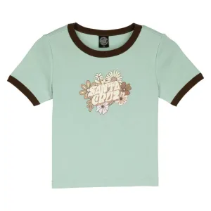 Santa Cruz Womens T-Shirt Vibes Front Ringer - Fresh Mint