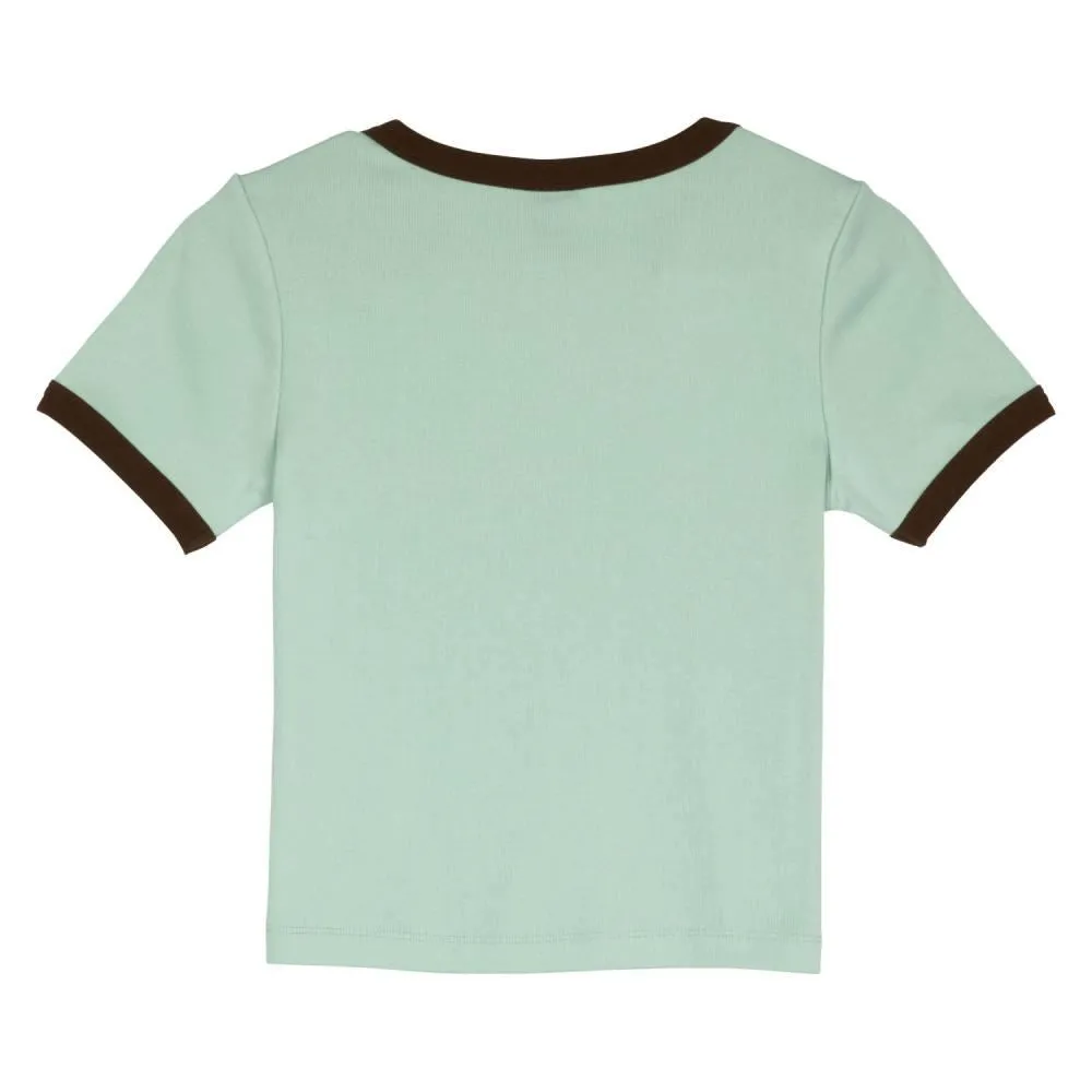 Santa Cruz Womens T-Shirt Vibes Front Ringer - Fresh Mint