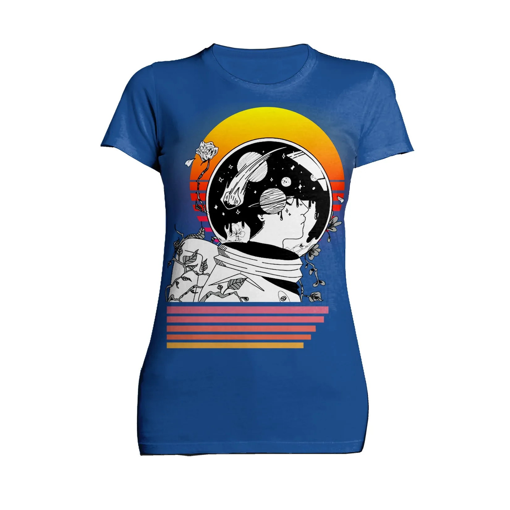 Science Space Astronaut Anime Retro Vintage Comic Nerd Geek Official Women's T-shirt