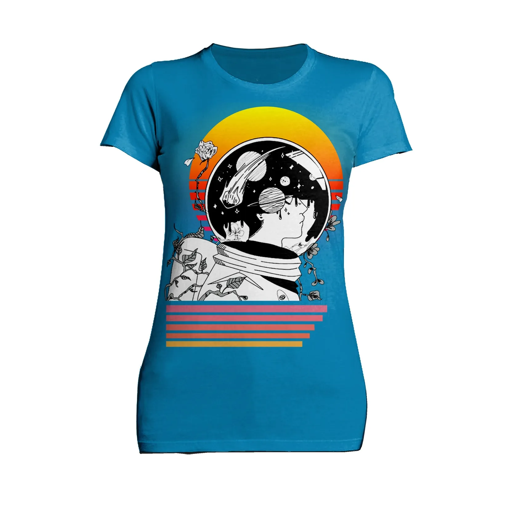 Science Space Astronaut Anime Retro Vintage Comic Nerd Geek Official Women's T-shirt