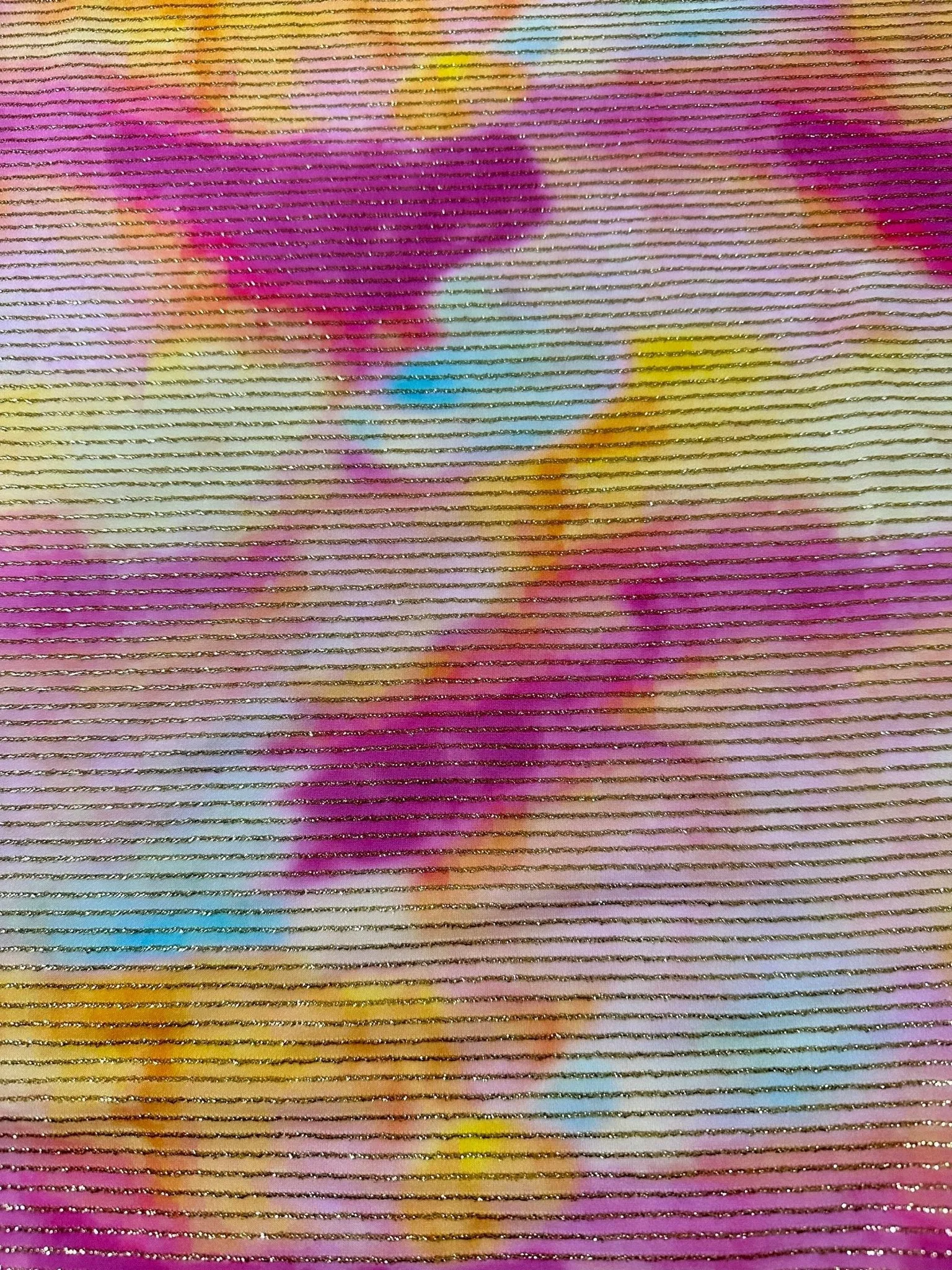 Shimmer Tie Dye Ottoman Fabric - Soft 4-Way Stretch for Stylish Decor