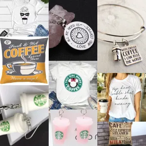 Shirts, jewelry, pillowcases { Coffee }