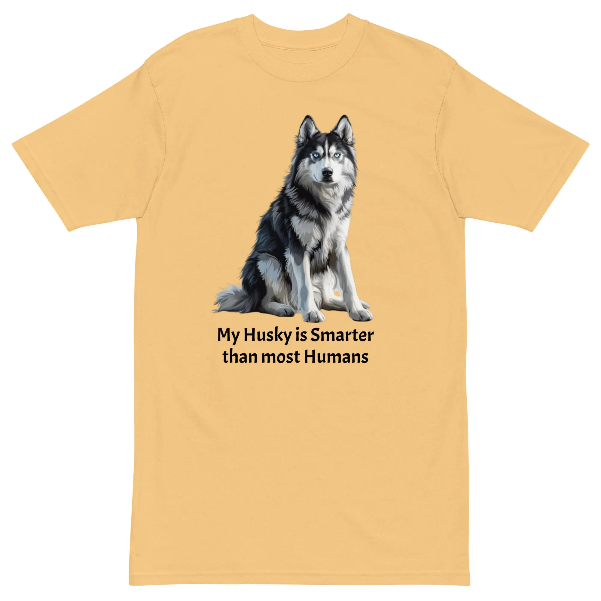 Siberian Husky Men’s Premium Heavyweight Tee