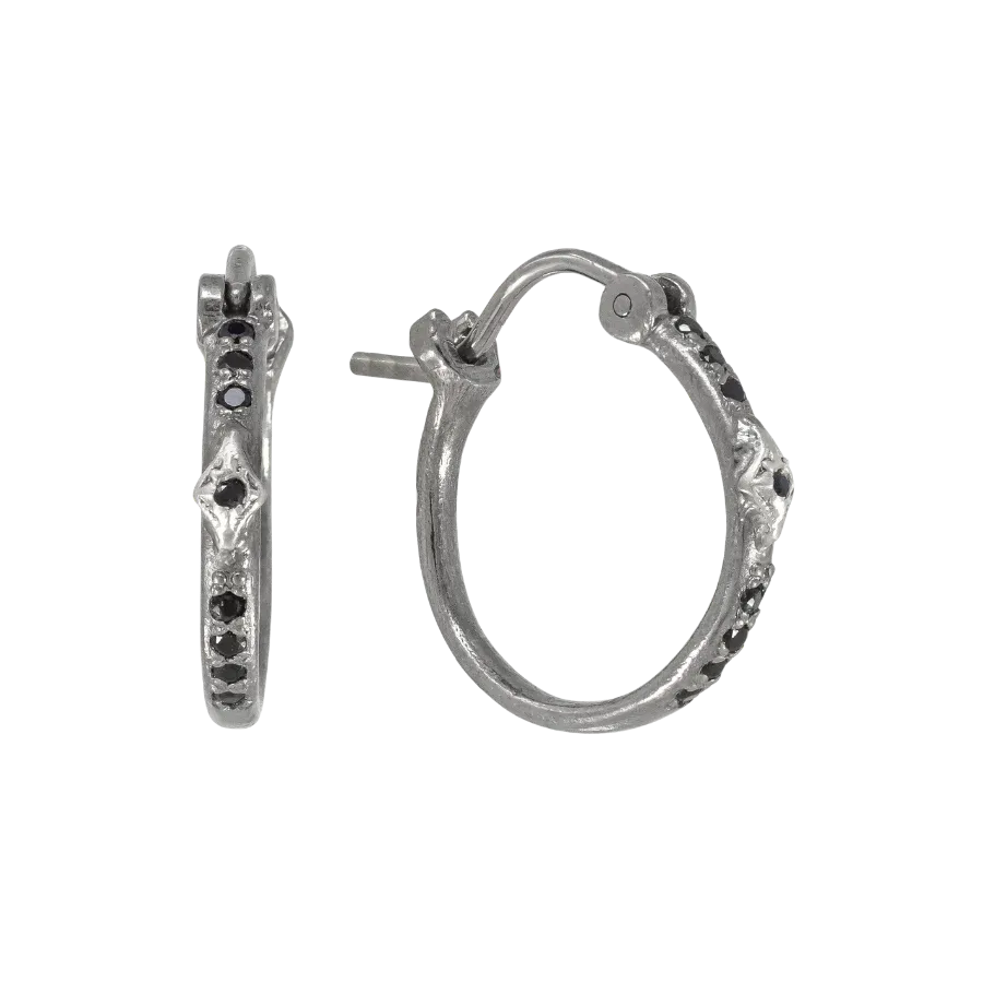 SILVER CRIVELLI HOOP EARRING