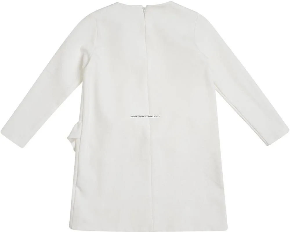 SIMONETTA Girls Ivory Ruffle Dress
