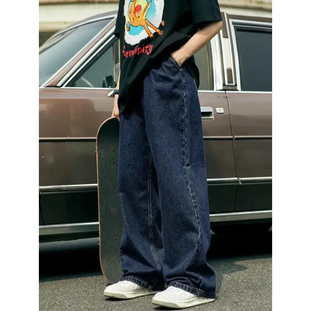 Skater Wide Leg Denim Jeans for Effortless Style and Comfort