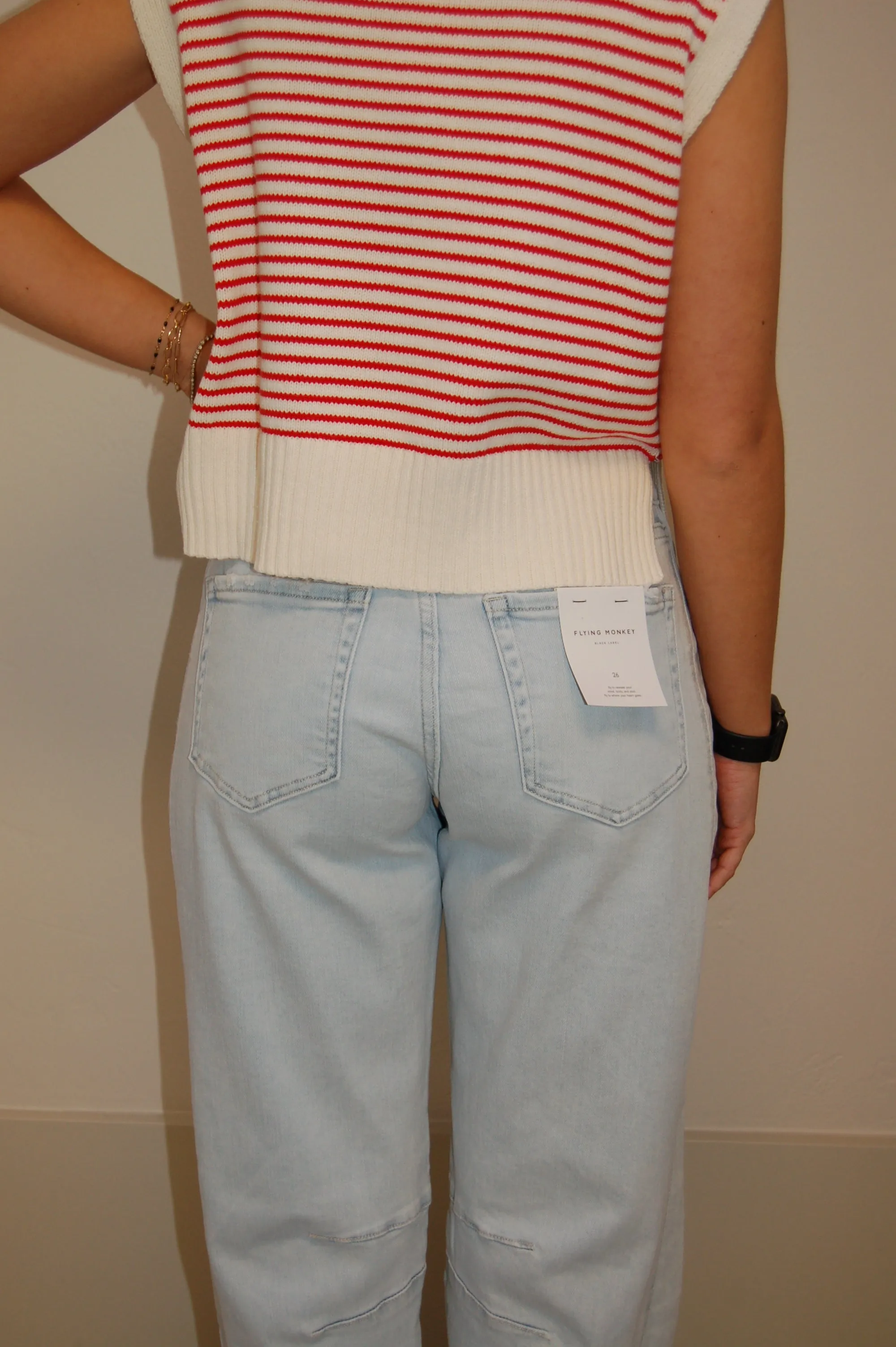 Sky Light Wash Barrel Jean