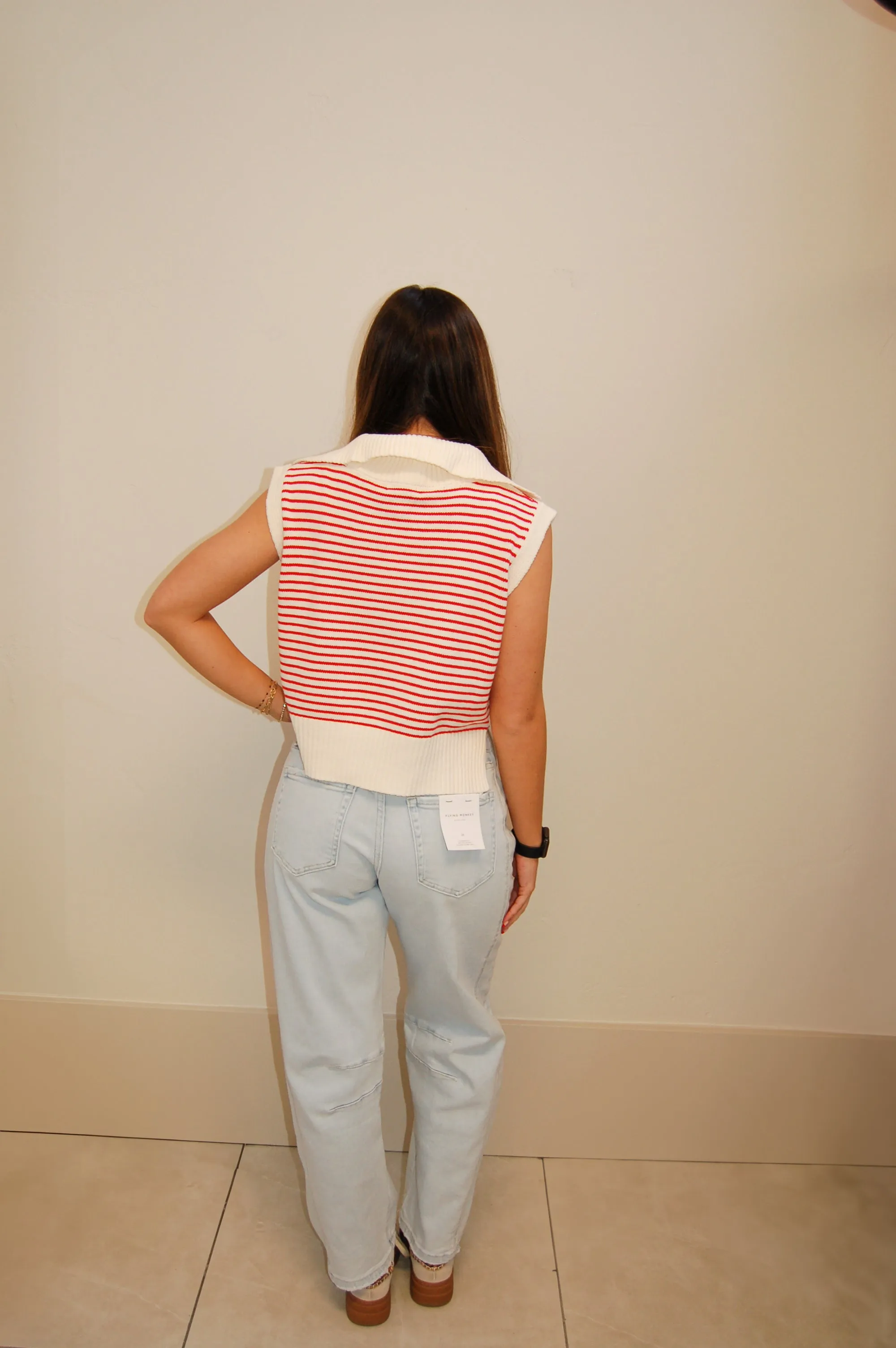 Sky Light Wash Barrel Jean