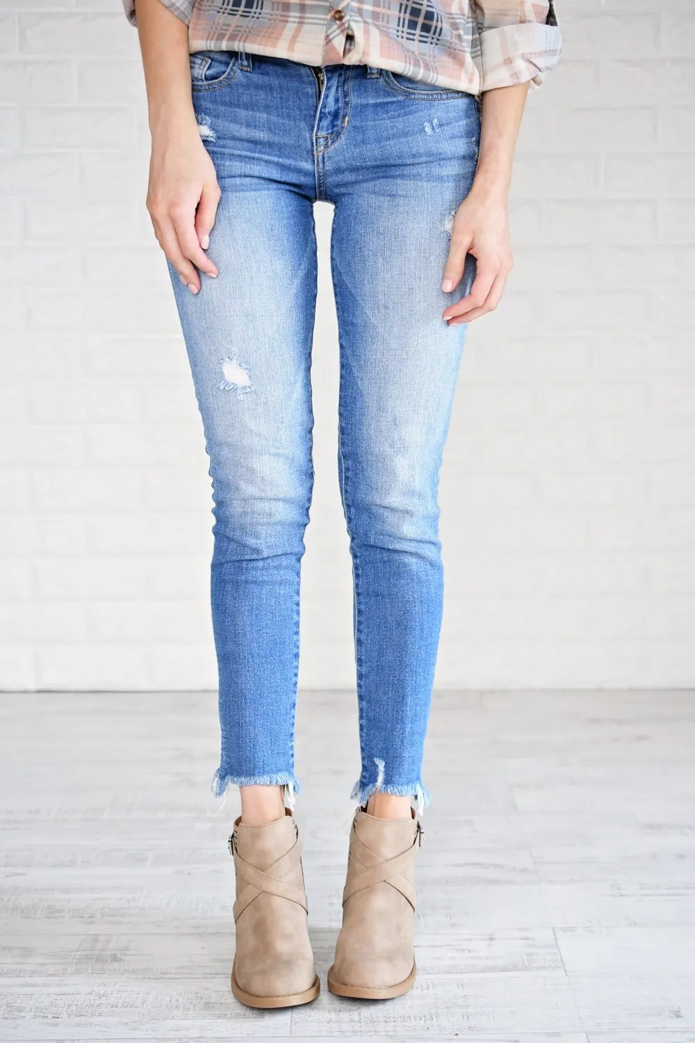 Sneak Peek Light Wash Crop Jeans