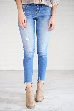 Sneak Peek Light Wash Crop Jeans