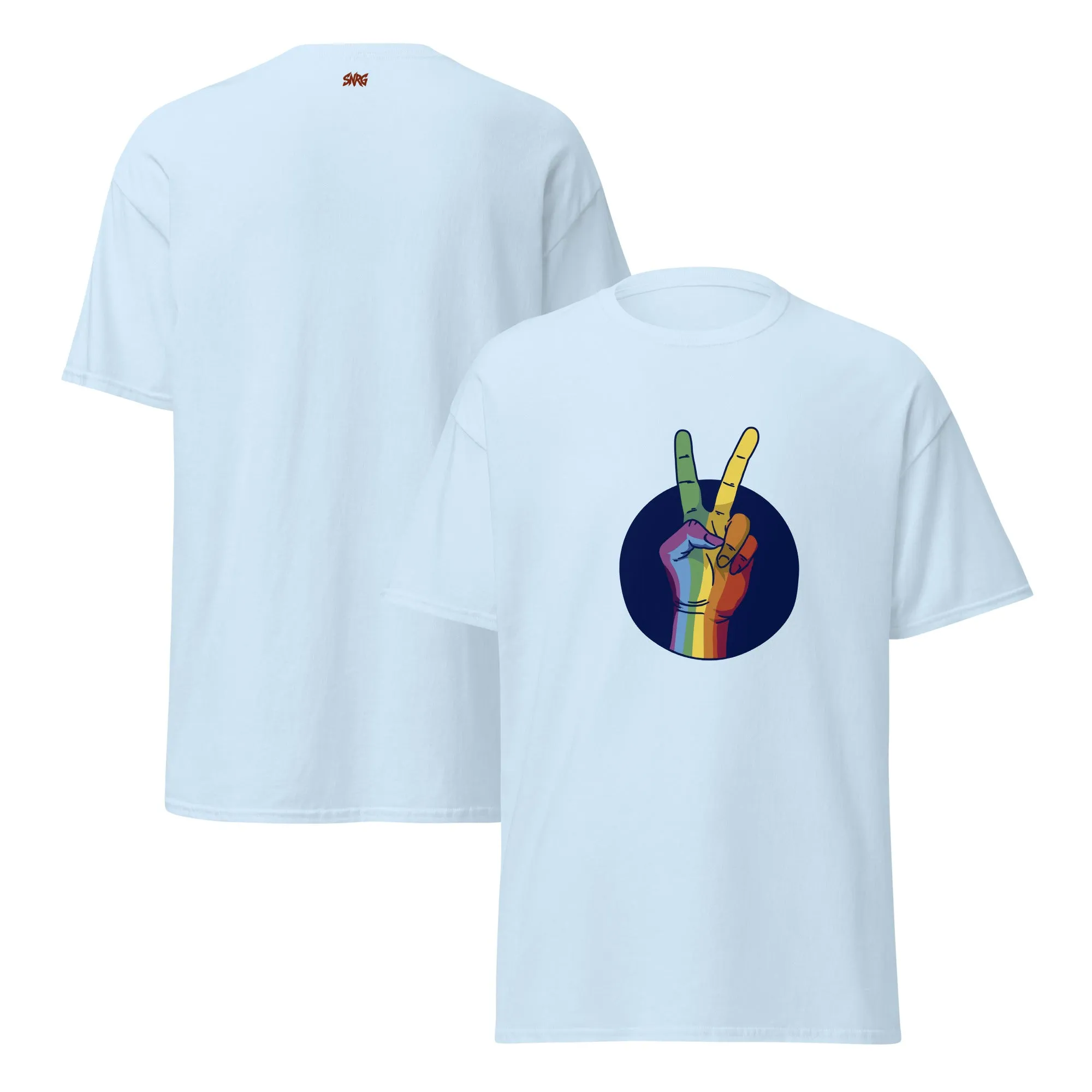 SNRG Peace Sign Premium Tee, Comfy Graphic T-Shirt for Men & Women, Stylish Top, Casual Unisex Tee