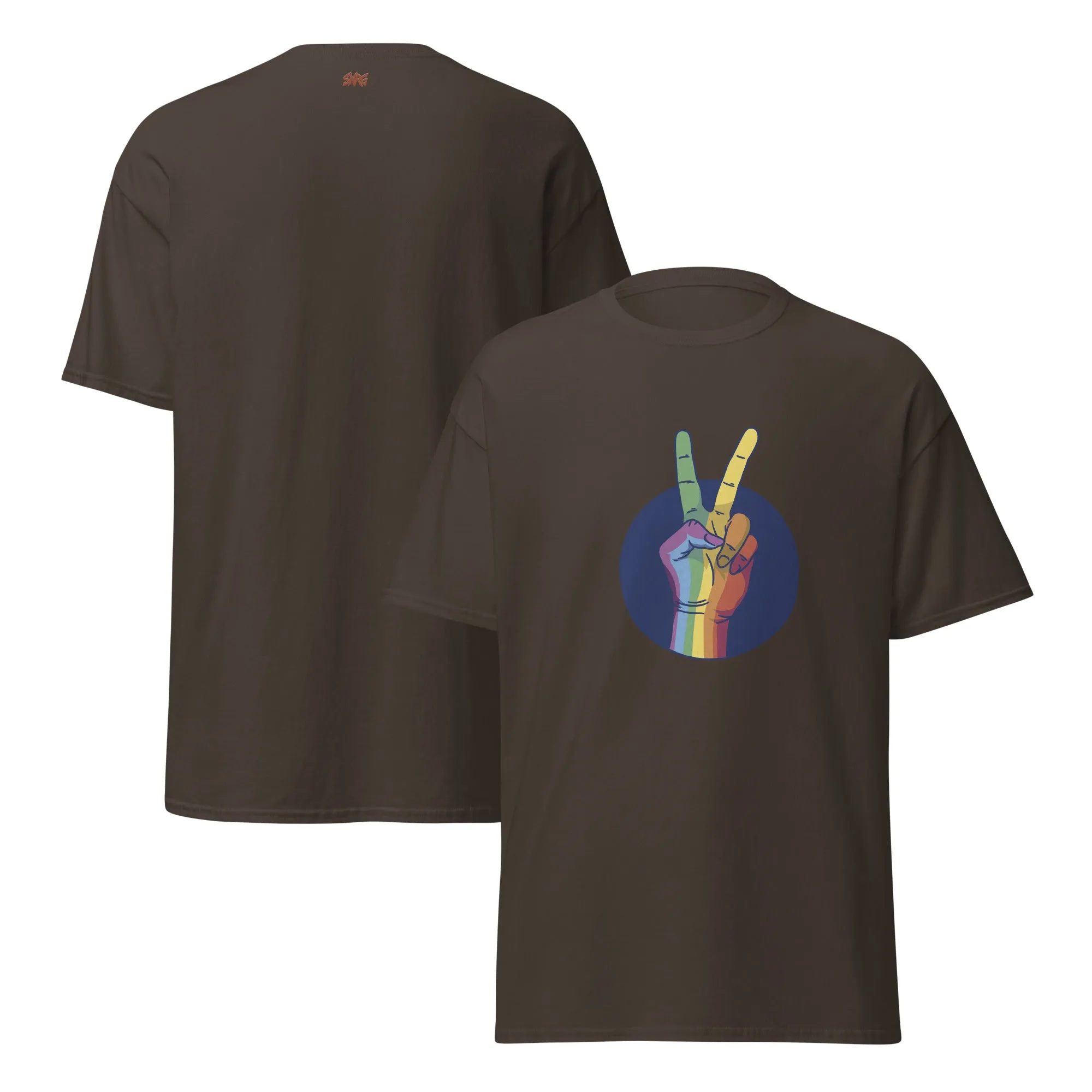 SNRG Peace Sign Premium Tee, Comfy Graphic T-Shirt for Men & Women, Stylish Top, Casual Unisex Tee