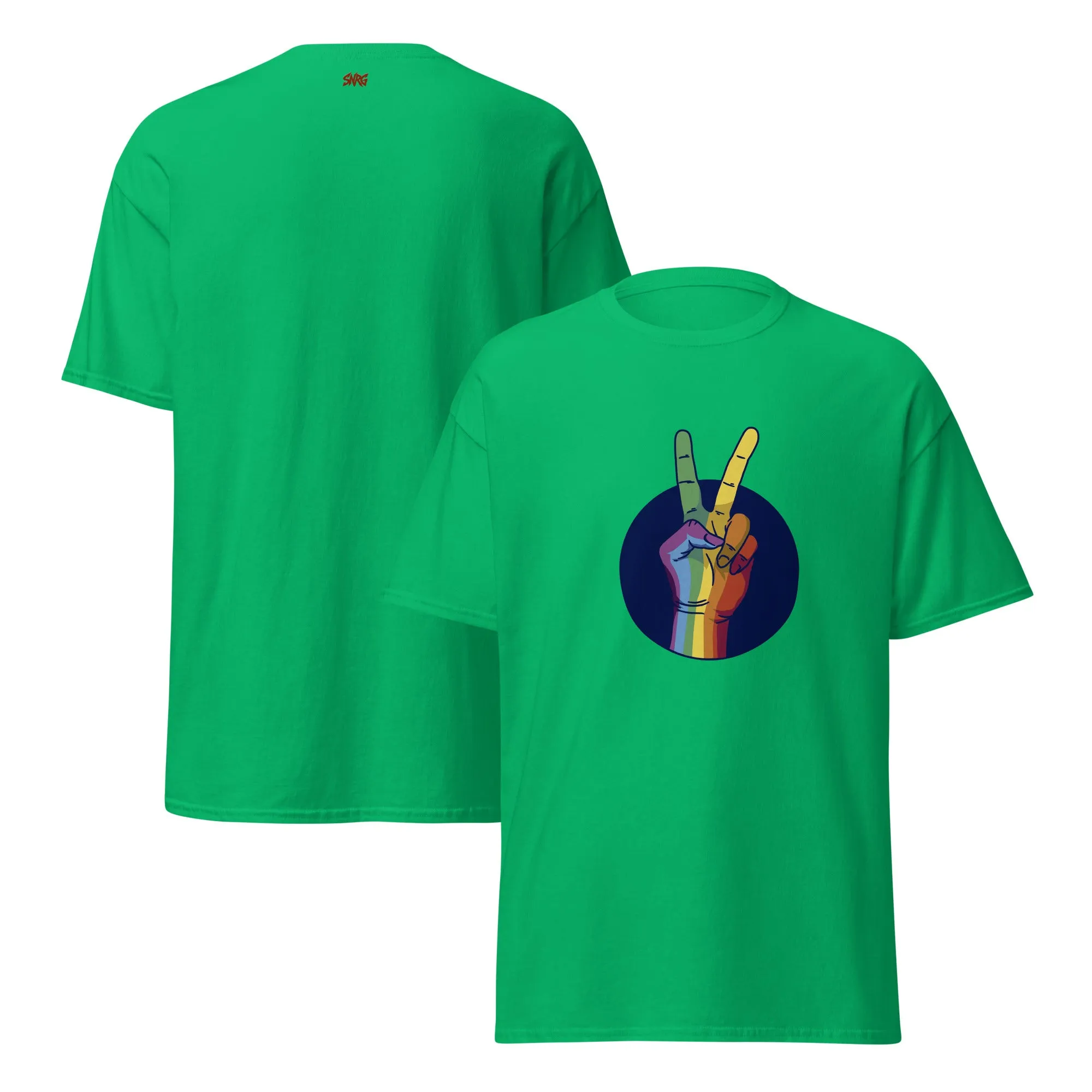 SNRG Peace Sign Premium Tee, Comfy Graphic T-Shirt for Men & Women, Stylish Top, Casual Unisex Tee