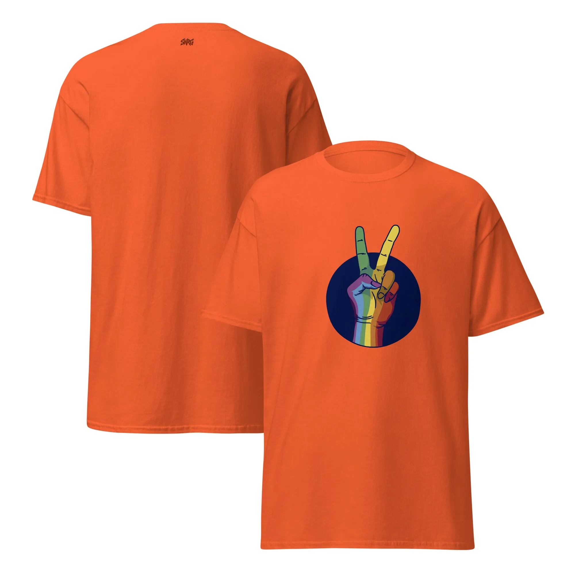 SNRG Peace Sign Premium Tee, Comfy Graphic T-Shirt for Men & Women, Stylish Top, Casual Unisex Tee