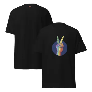 SNRG Peace Sign Premium Tee, Comfy Graphic T-Shirt for Men & Women, Stylish Top, Casual Unisex Tee