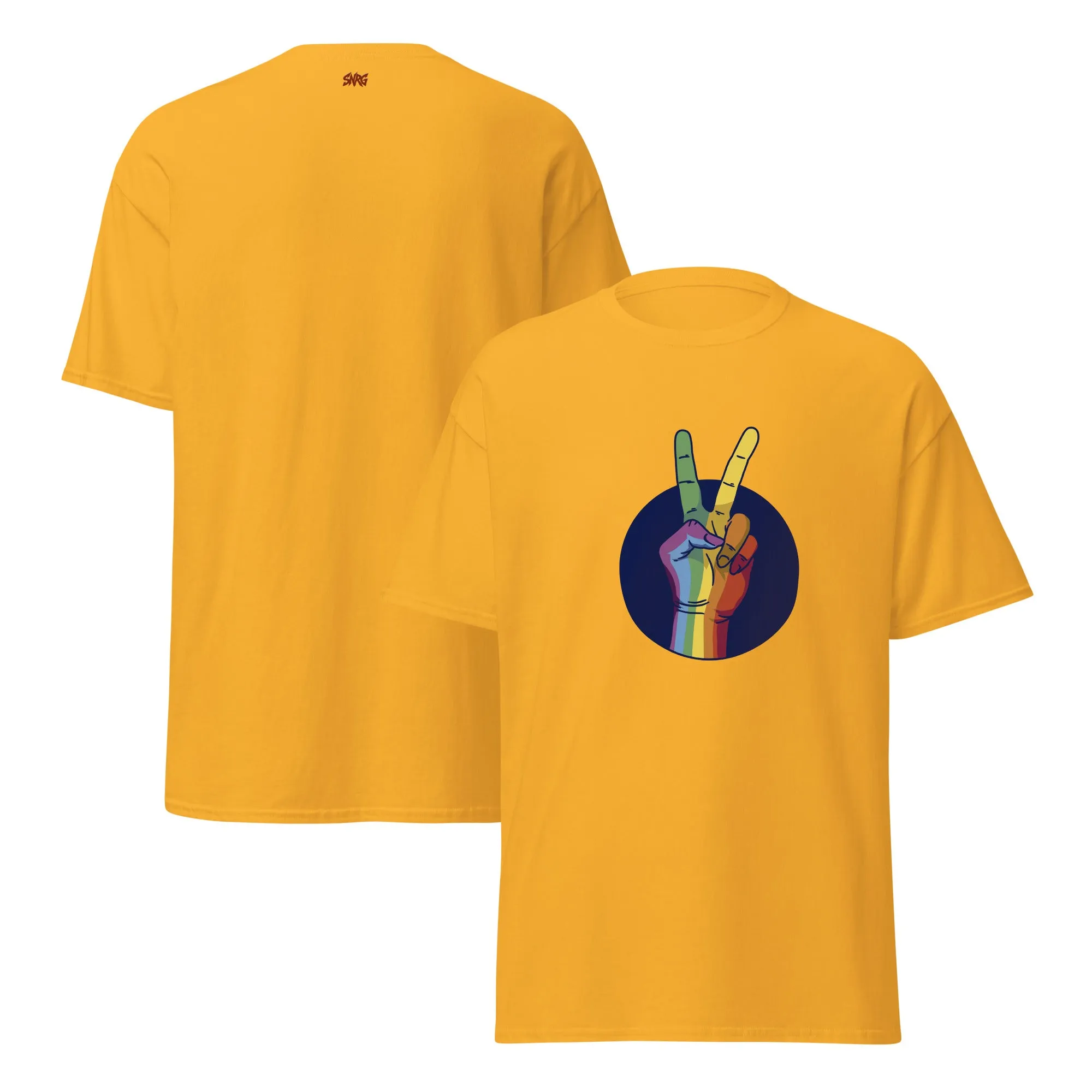 SNRG Peace Sign Premium Tee, Comfy Graphic T-Shirt for Men & Women, Stylish Top, Casual Unisex Tee