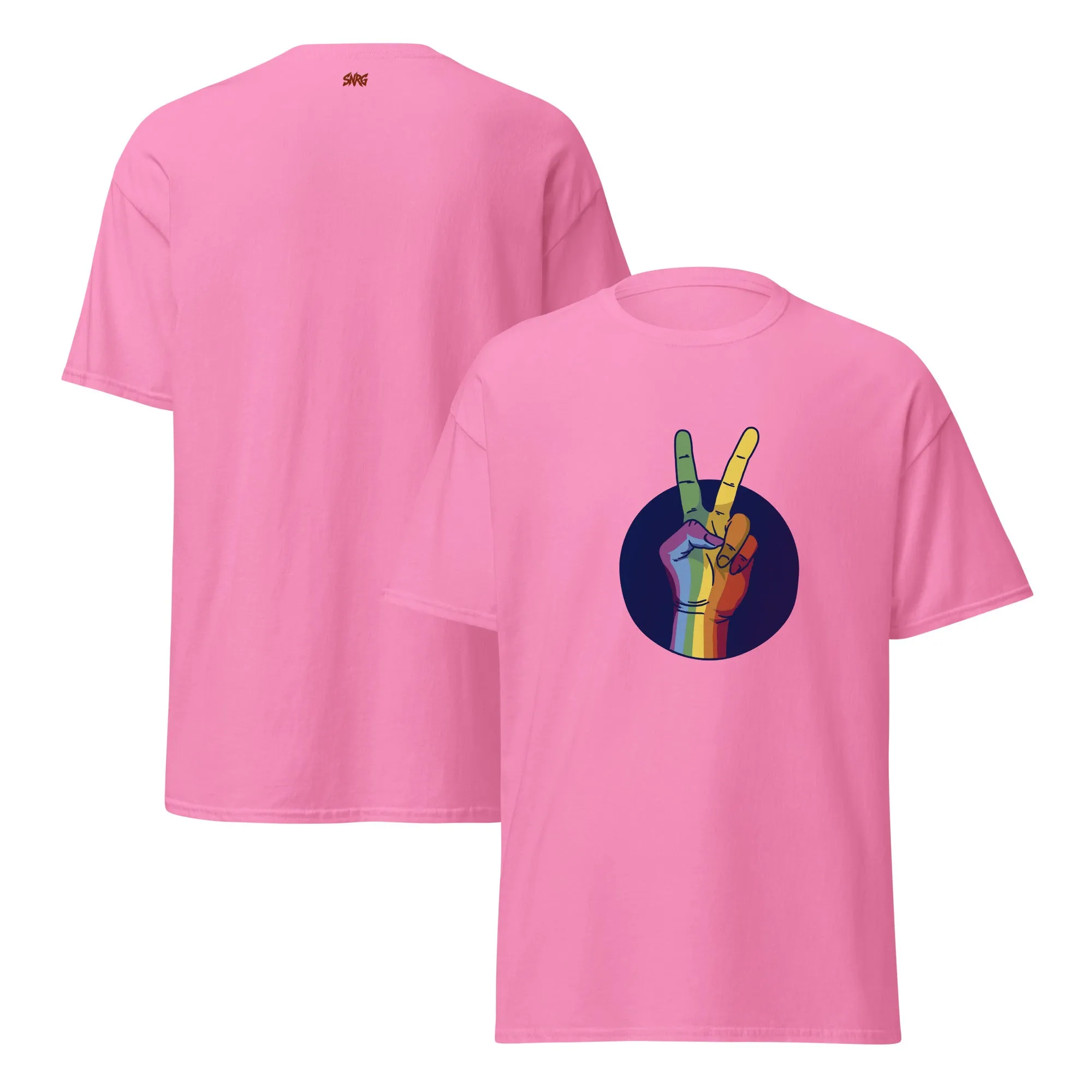 SNRG Peace Sign Premium Tee, Comfy Graphic T-Shirt for Men & Women, Stylish Top, Casual Unisex Tee