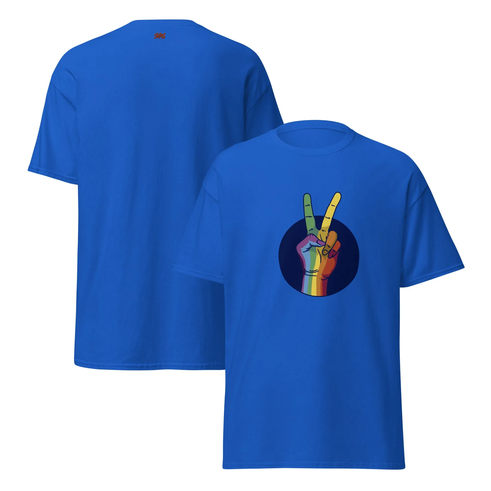 SNRG Peace Sign Premium Tee, Comfy Graphic T-Shirt for Men & Women, Stylish Top, Casual Unisex Tee