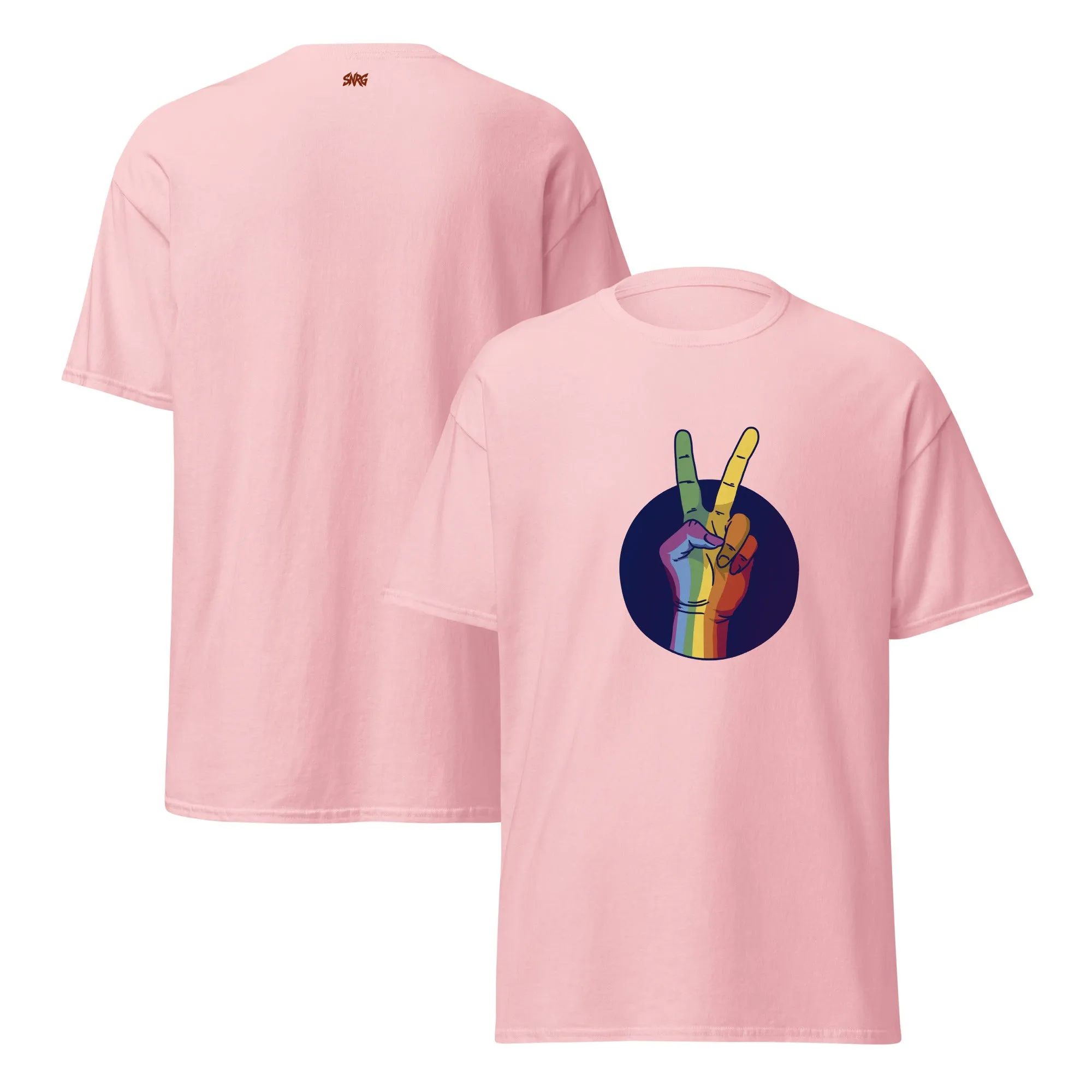 SNRG Peace Sign Premium Tee, Comfy Graphic T-Shirt for Men & Women, Stylish Top, Casual Unisex Tee