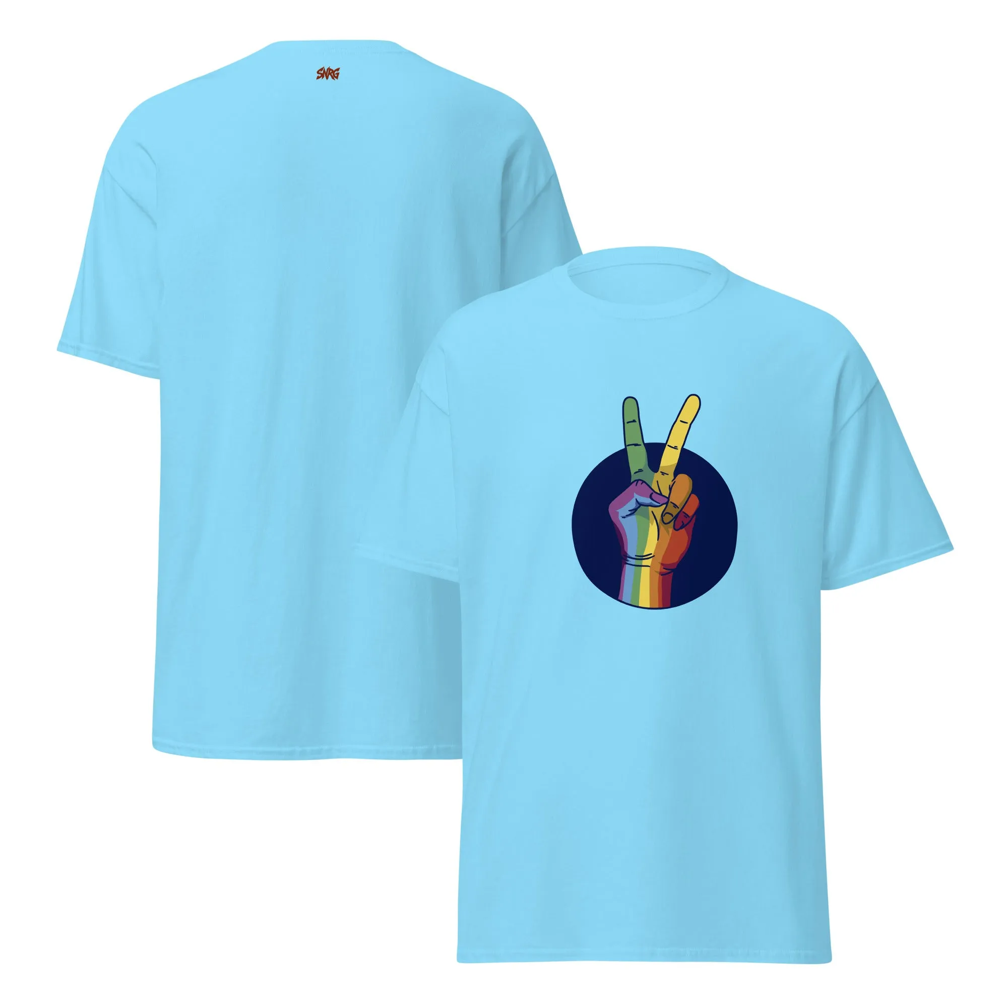 SNRG Peace Sign Premium Tee, Comfy Graphic T-Shirt for Men & Women, Stylish Top, Casual Unisex Tee
