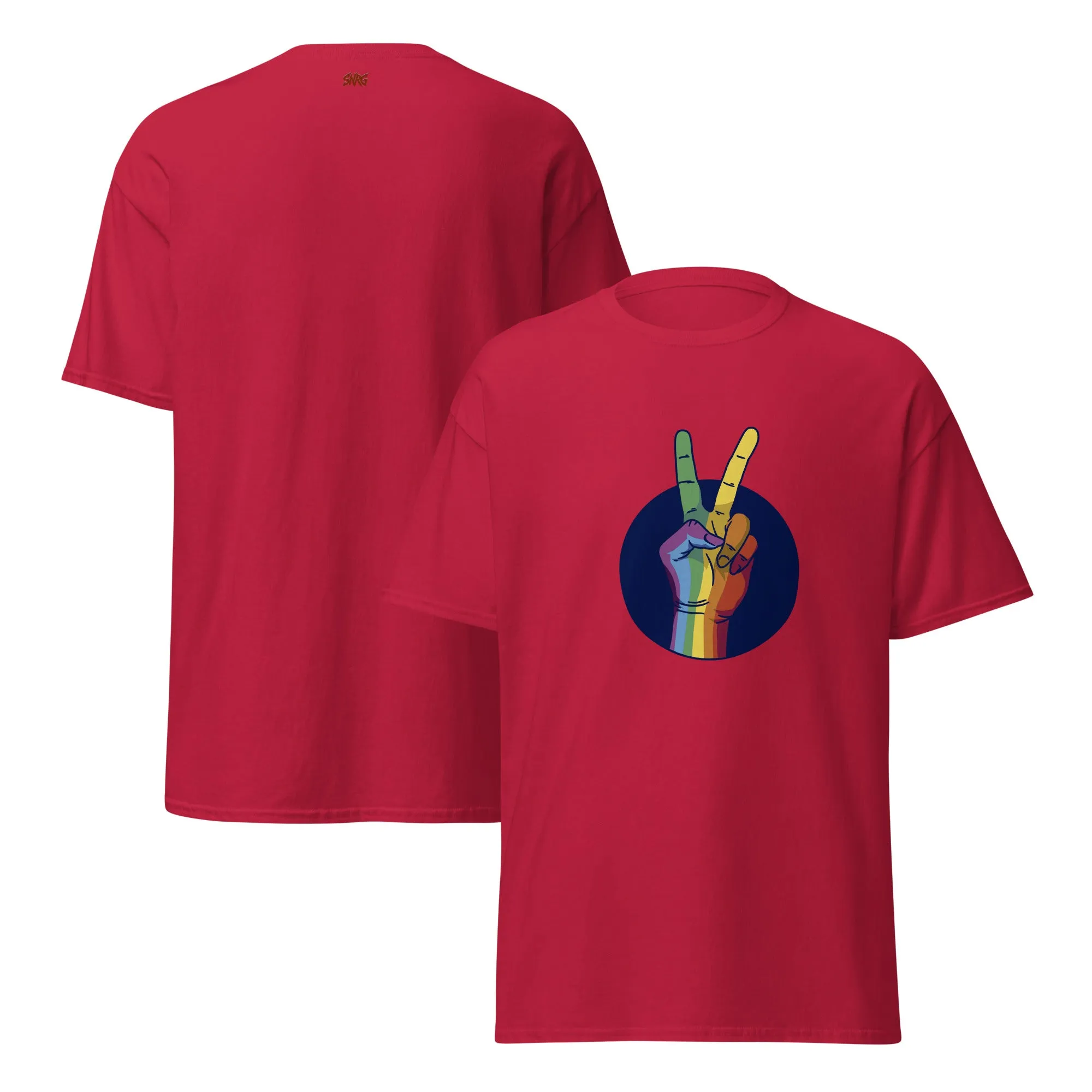 SNRG Peace Sign Premium Tee, Comfy Graphic T-Shirt for Men & Women, Stylish Top, Casual Unisex Tee