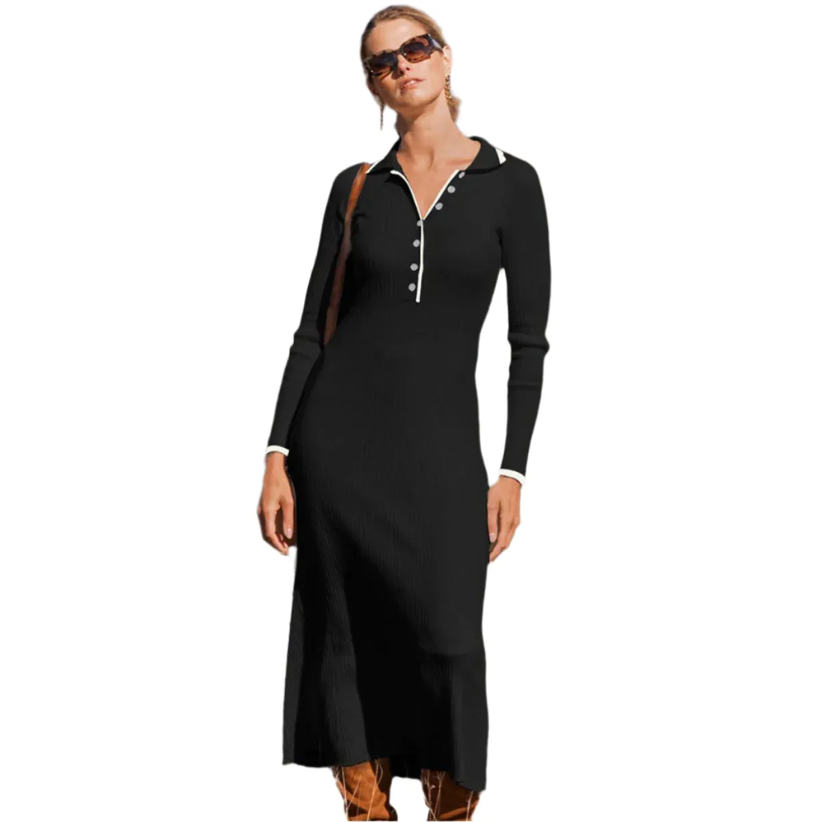 Sofia – Chic Long Sweater Dress for Women
