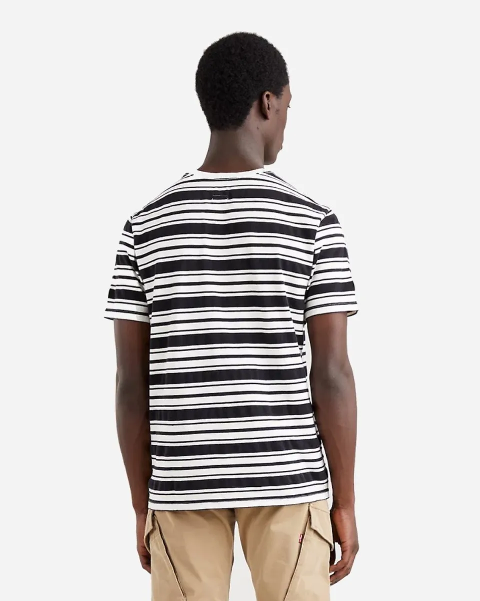 SS Original Housemark Tee - Caviar Stripe