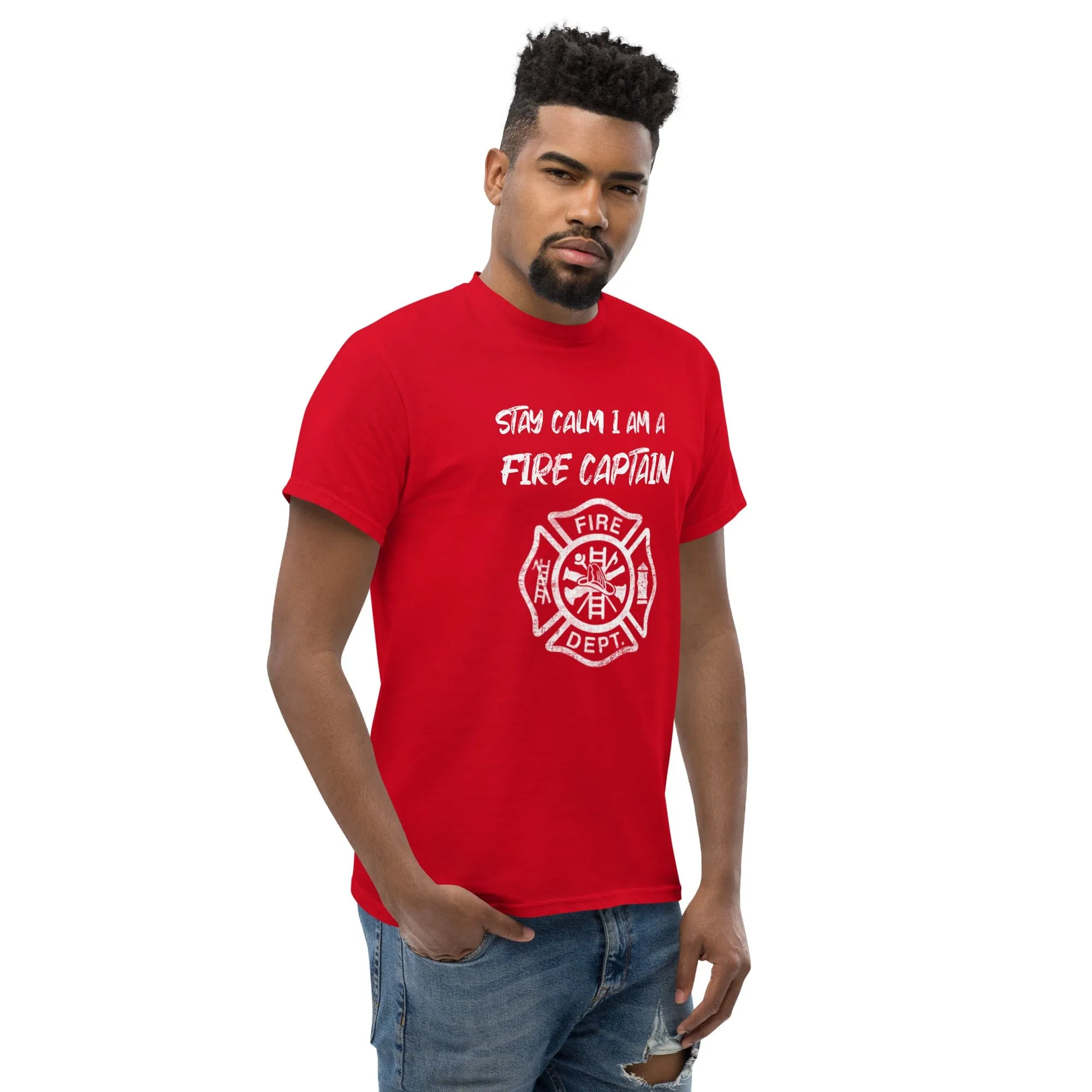 Stay Calm Fire Captain T-shirt