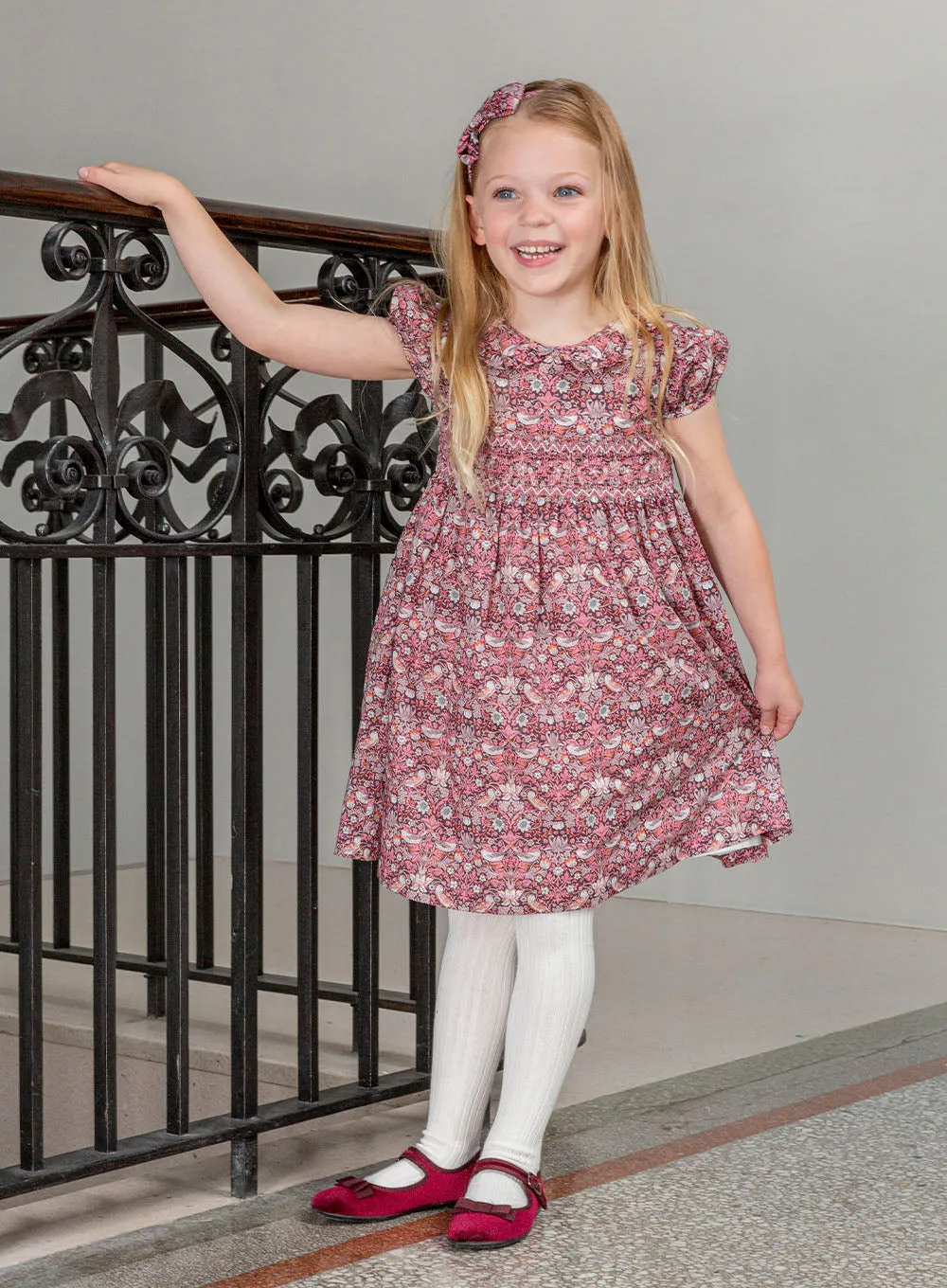 Strawberry Thief Smocked Dress