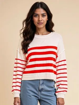 Striped Crew Neck Sweater
