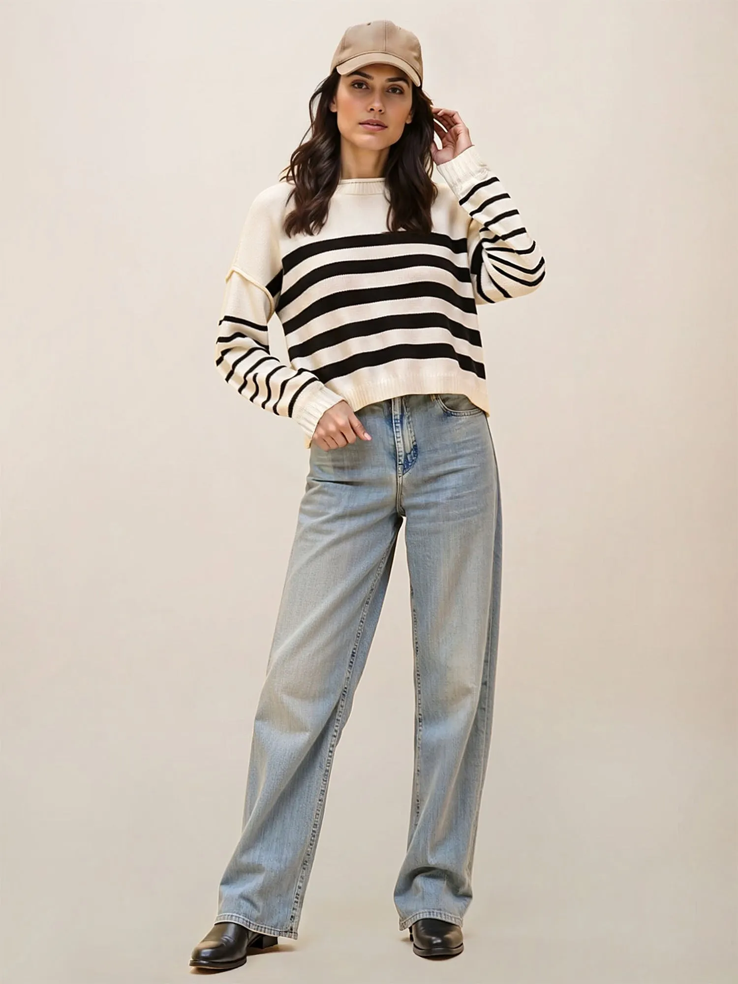 Striped Crew Neck Sweater
