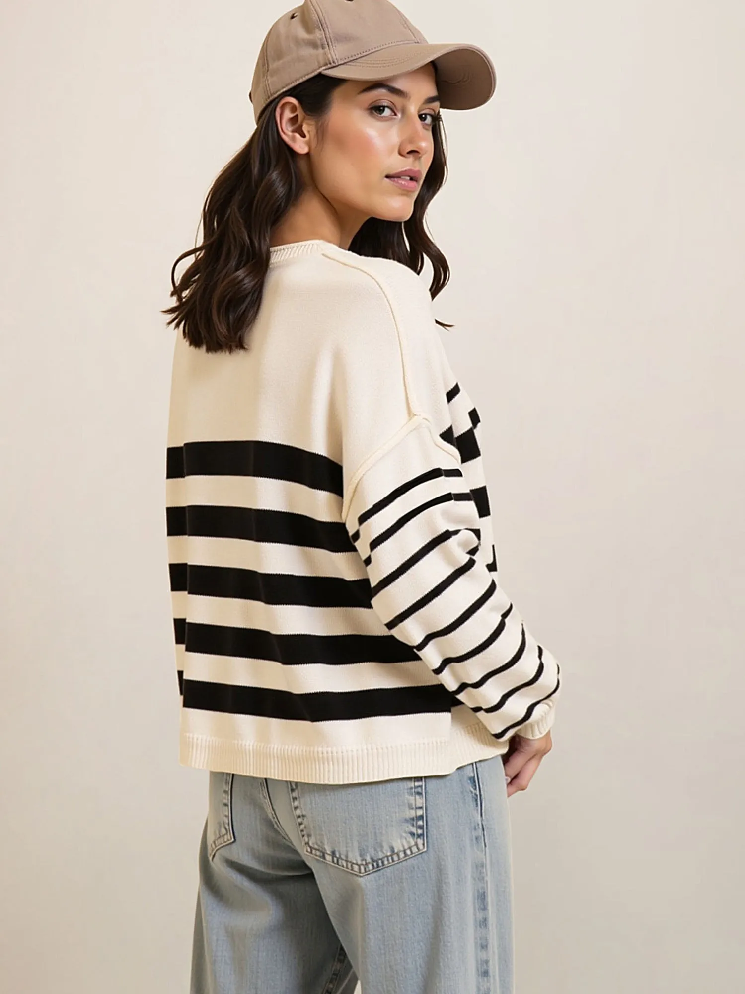 Striped Crew Neck Sweater