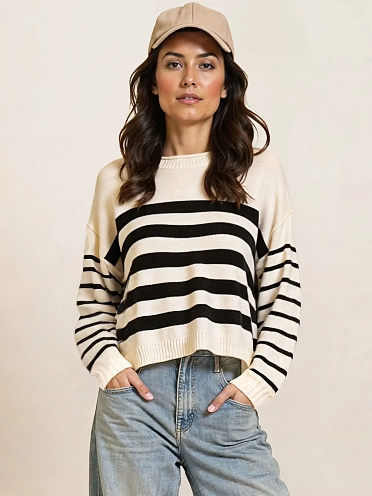 Striped Crew Neck Sweater