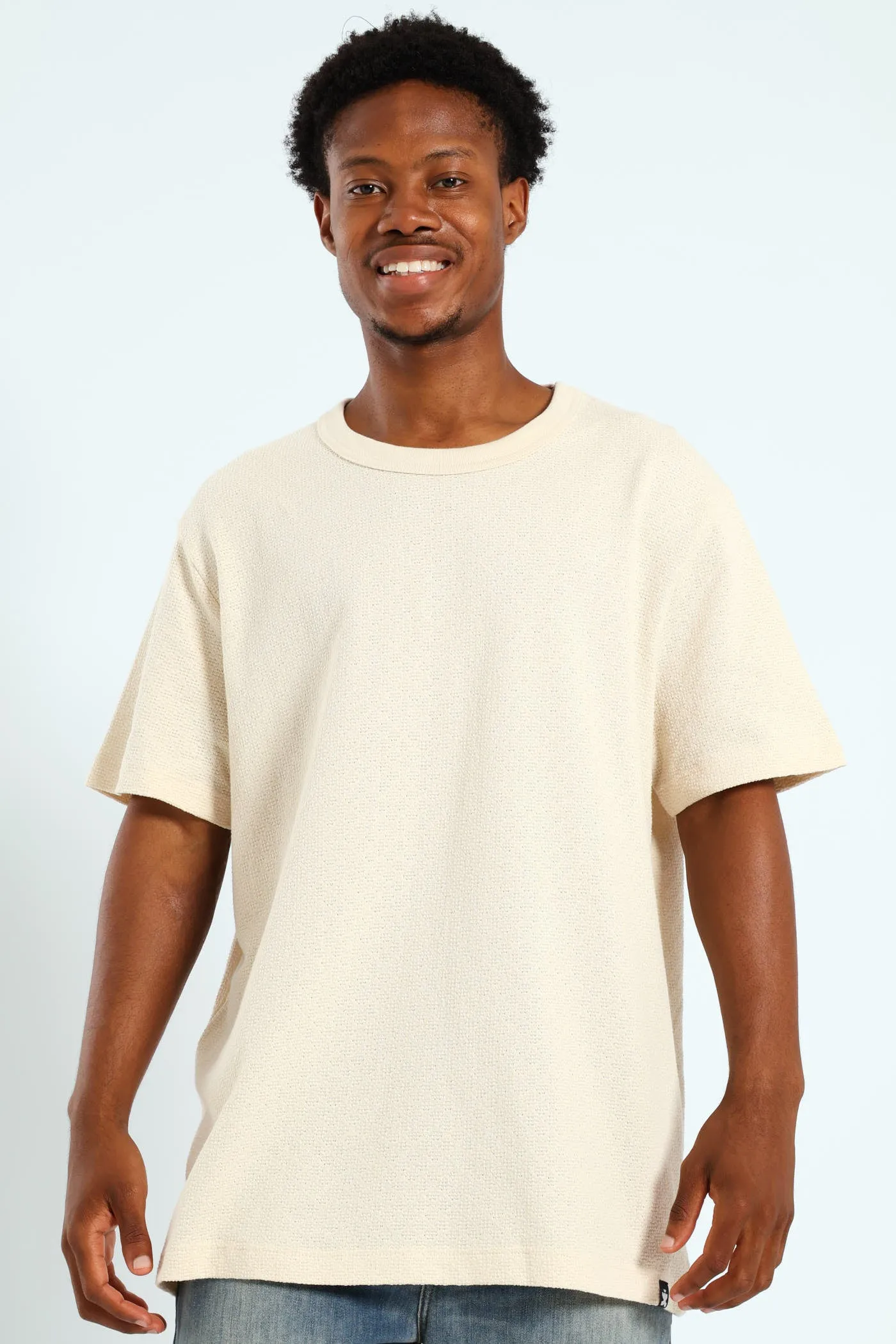 Structured Knit Tee - Off White