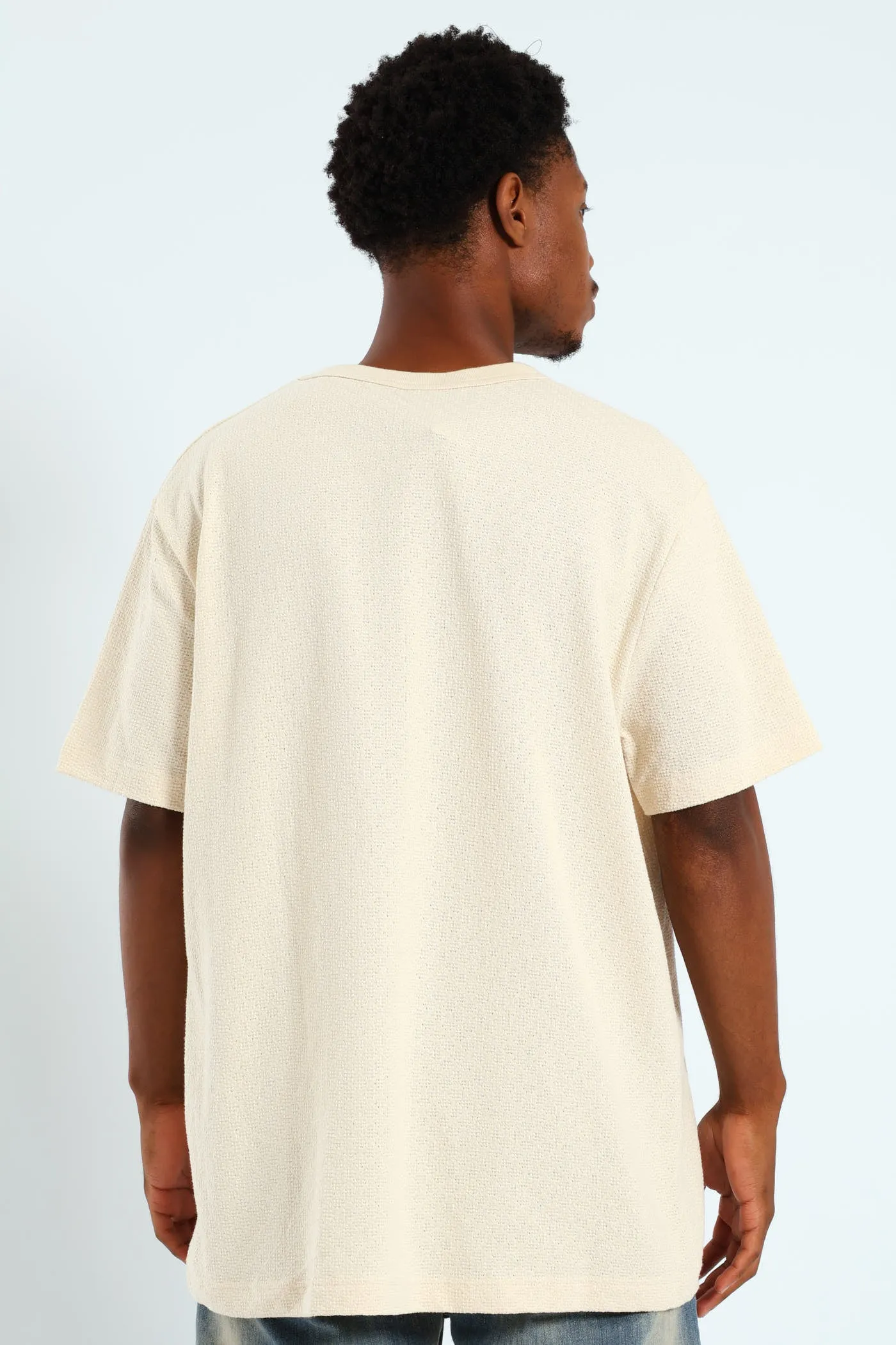 Structured Knit Tee - Off White