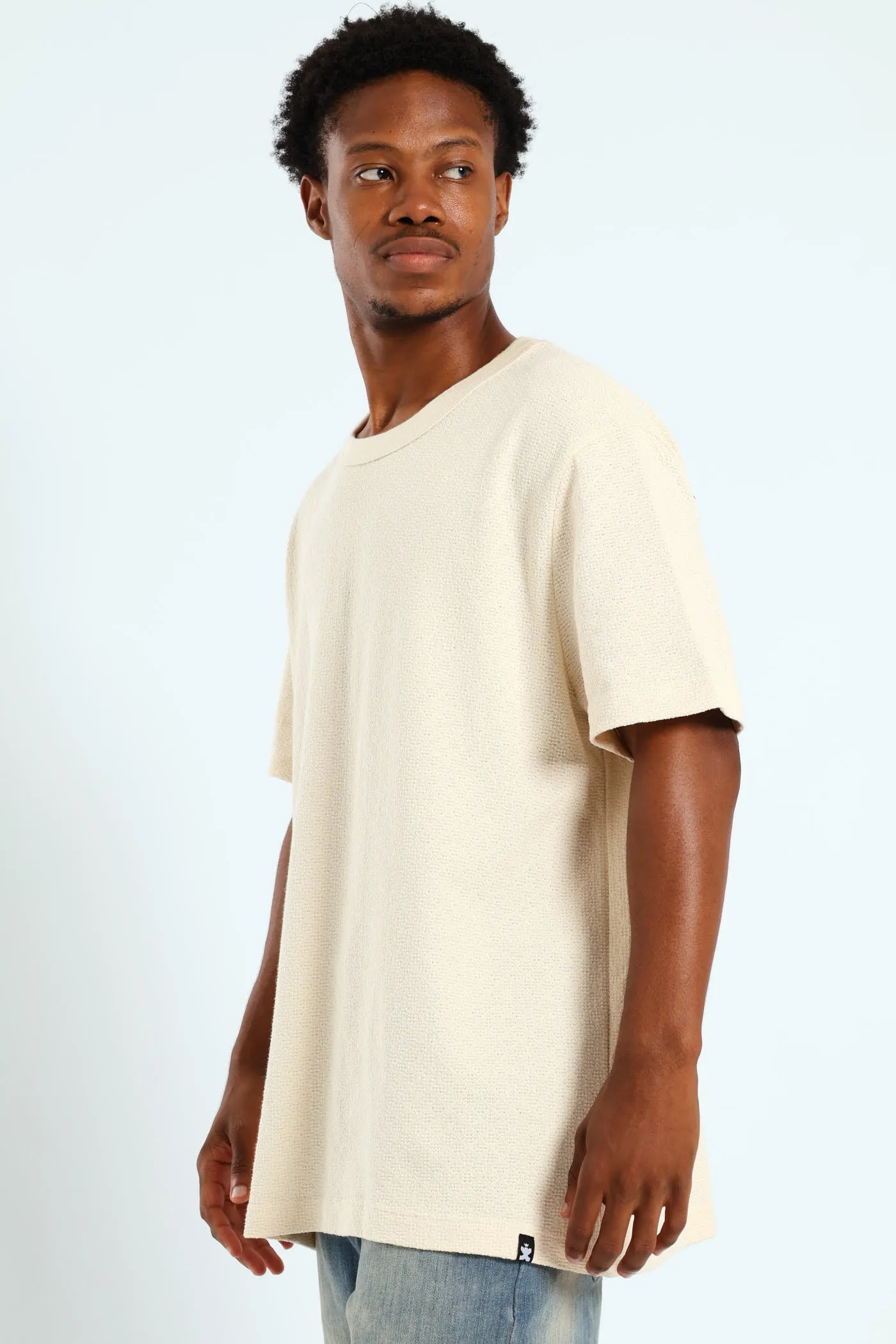 Structured Knit Tee - Off White