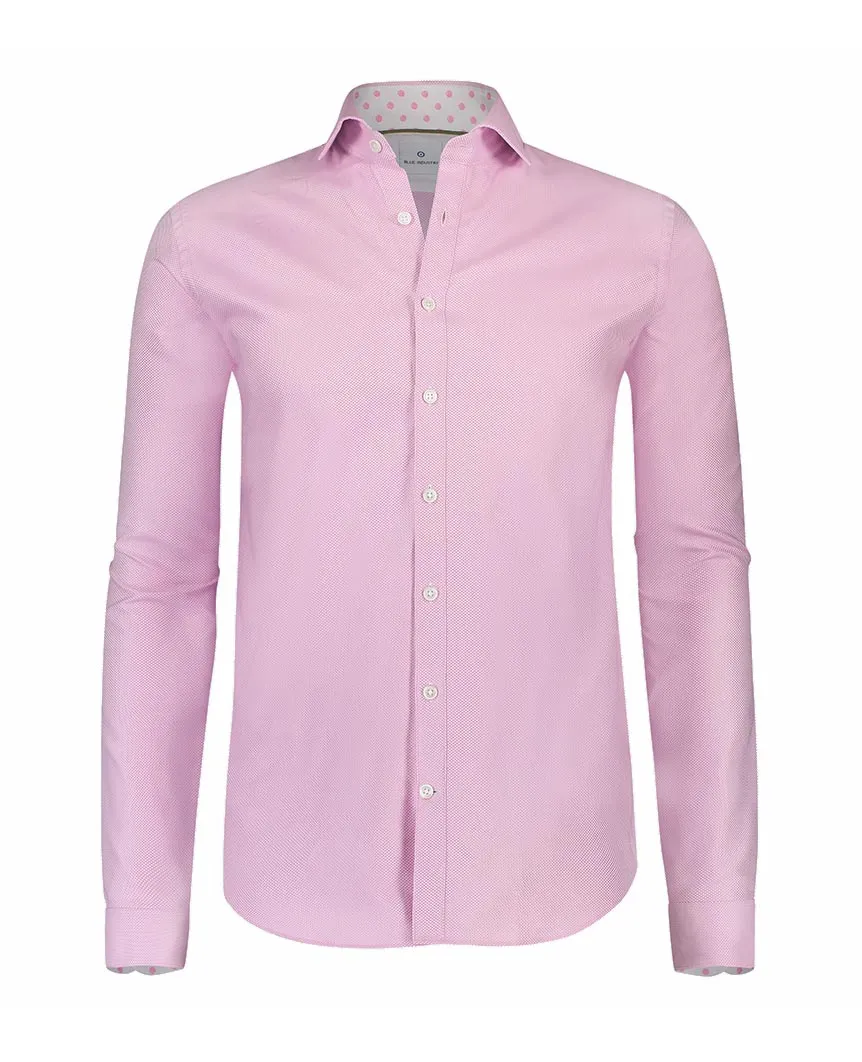 Structured Long Sleeve Buttondown Shirt Pink