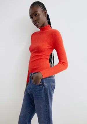 Structured Sweater - Red Floures