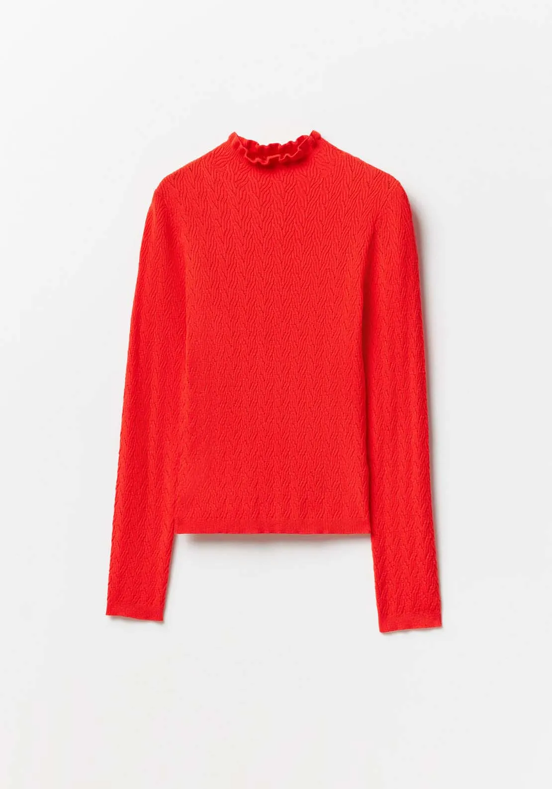 Structured Sweater - Red Floures