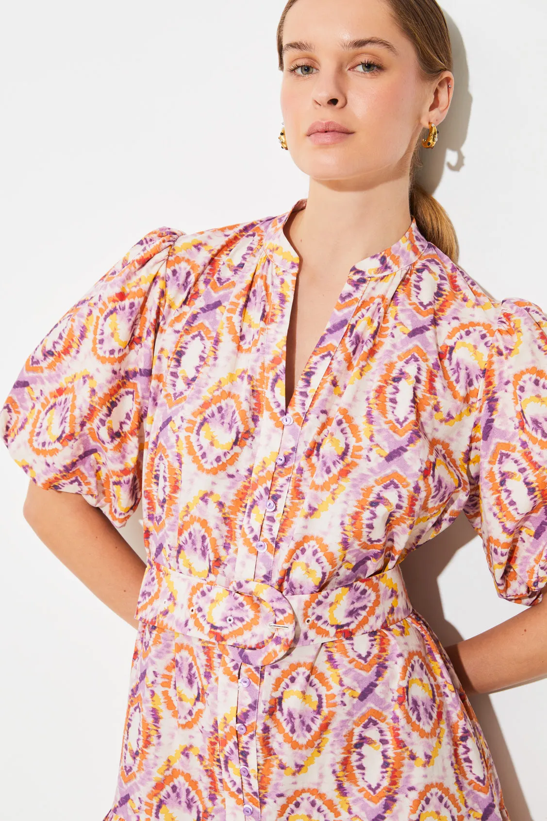 Suncoo Cerrone Retro Print Short Dress
