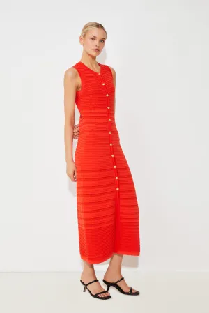 Suncoo Cimea Sleeveless Knitted Midi Dress