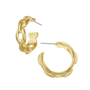 Susan Shaw Small Gold Chain Hoop Earring