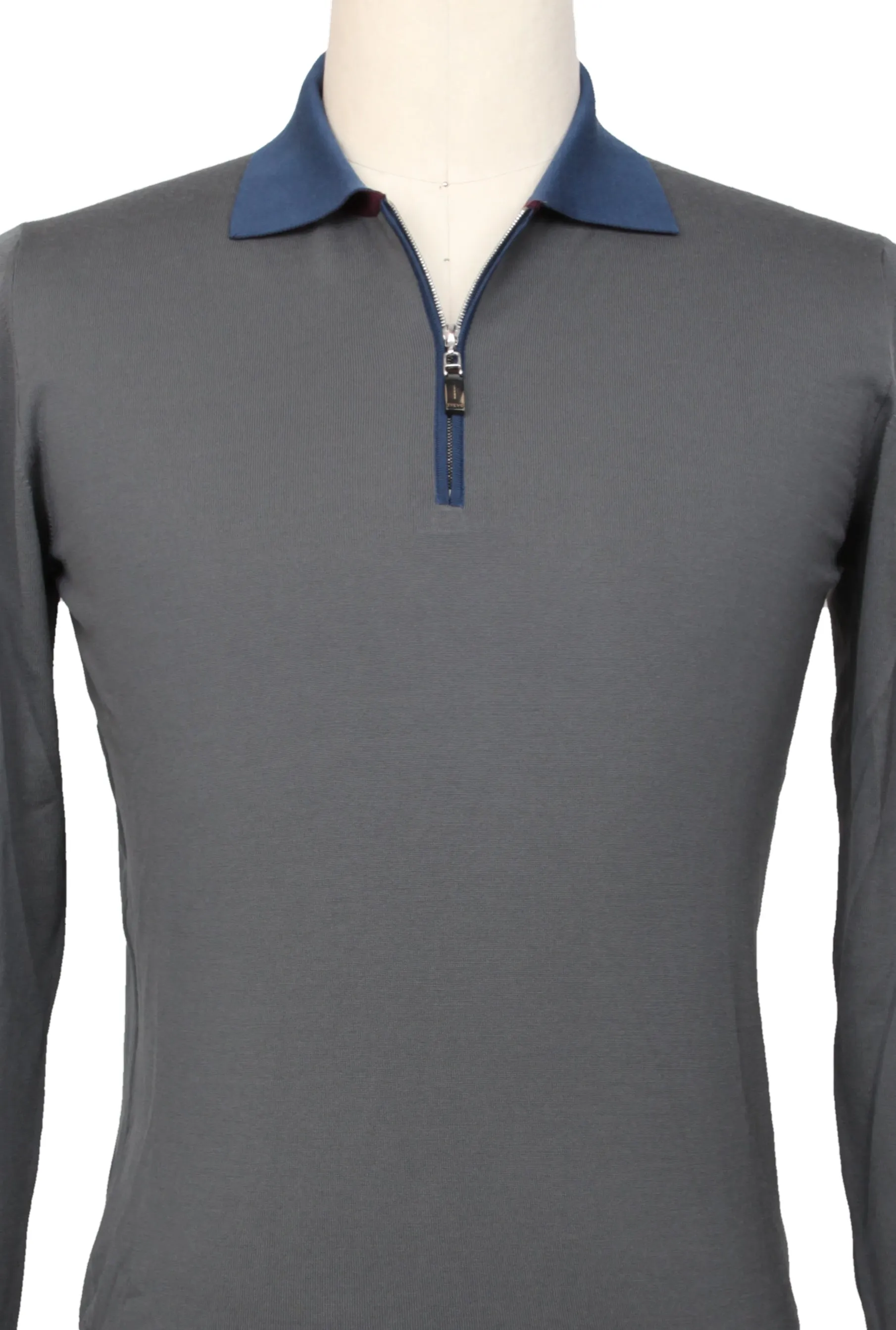 Svevo Parma Gray 1/4 Zip Polo Sweater