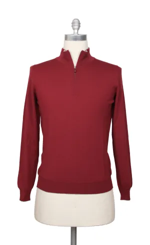 Svevo Parma Red 1/4 Zip Sweater