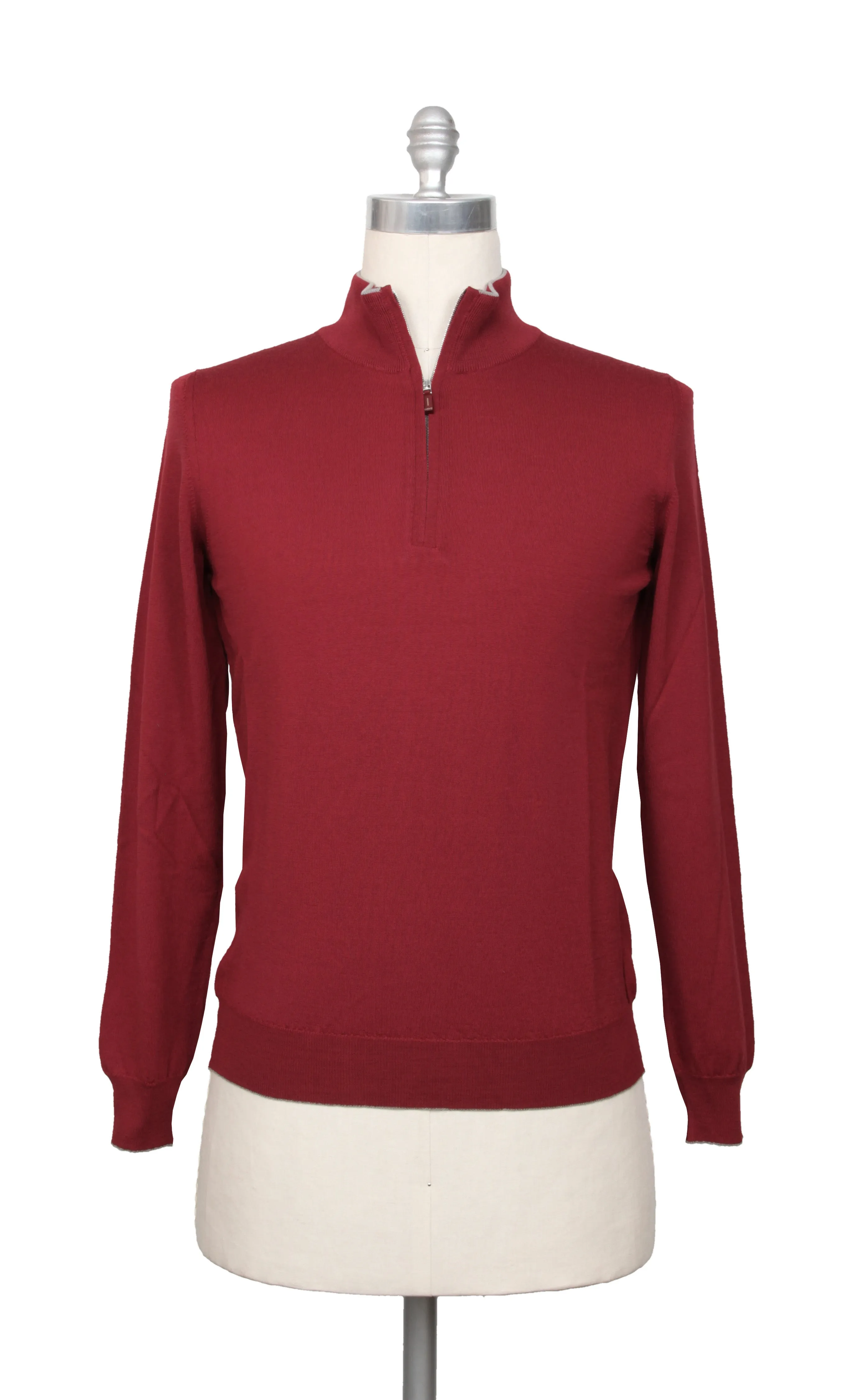 Svevo Parma Red 1/4 Zip Sweater