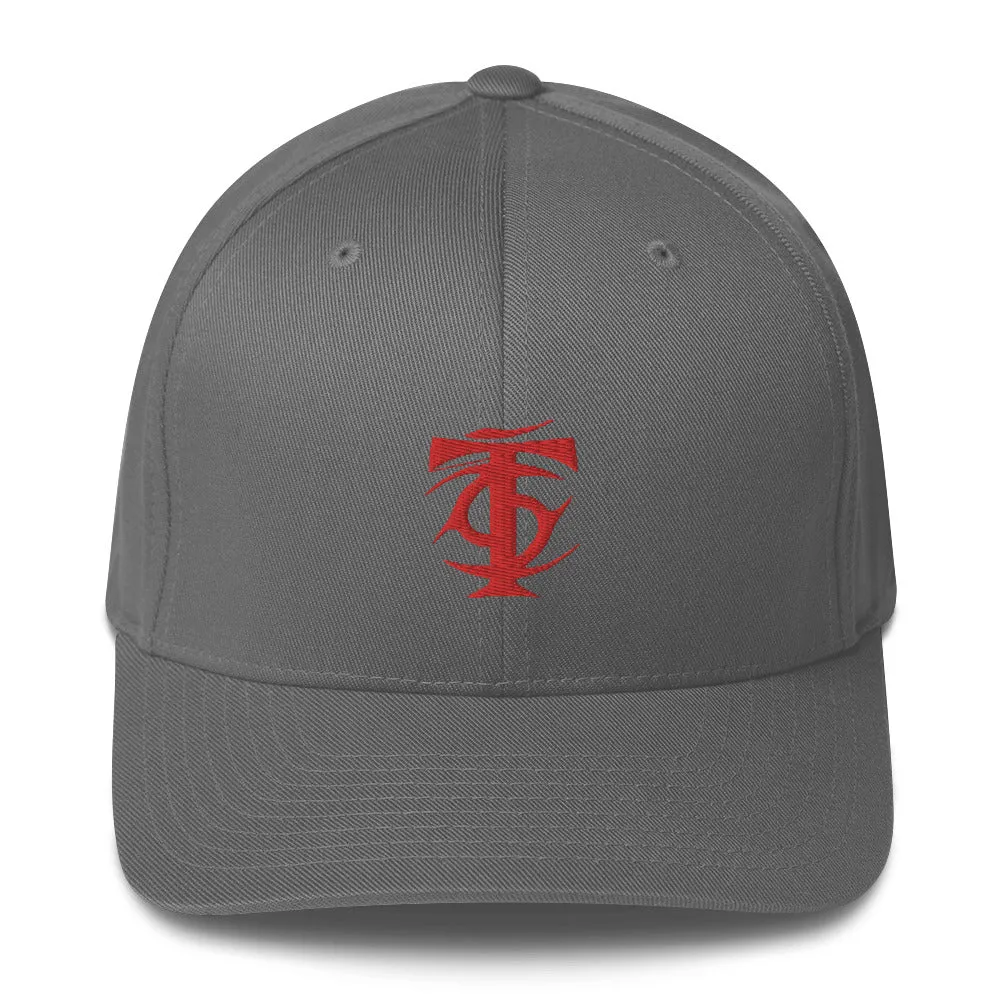 T Nation Structured Flexfit Cap - Red Logo