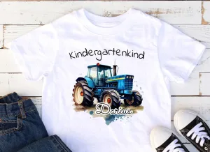 T-Shirt Kindergartenkind Traktor Junge mit Name